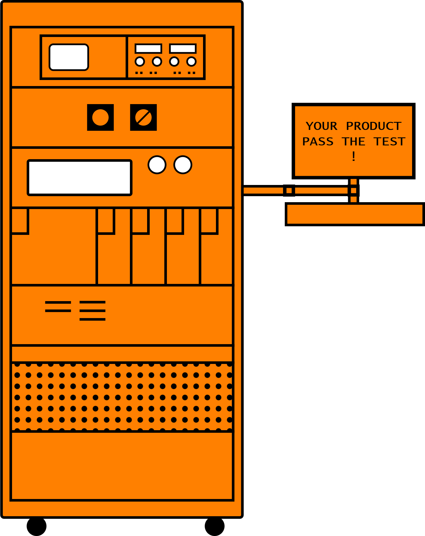 Schéma d'un banc de test RDF Tech